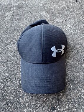 Under Armour Black Hat with Silver Logo